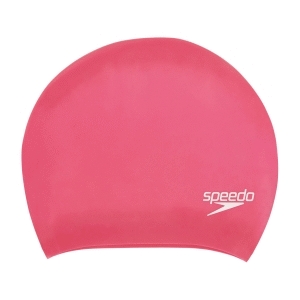 Speedo Long Hair Silicone Cap - size: Adult - Pink